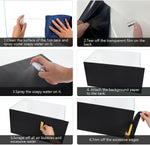 Premium quality heavy duty black fish tank wallpaper roll packaging view
