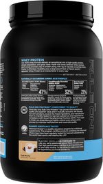 Rule 1 whey protein powder scoop and texture view