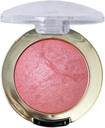 Milani powder blush Dolce Pink shade swatch on medium skin tone
