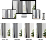 XWZO total blackout curtains installed over a bedroom window