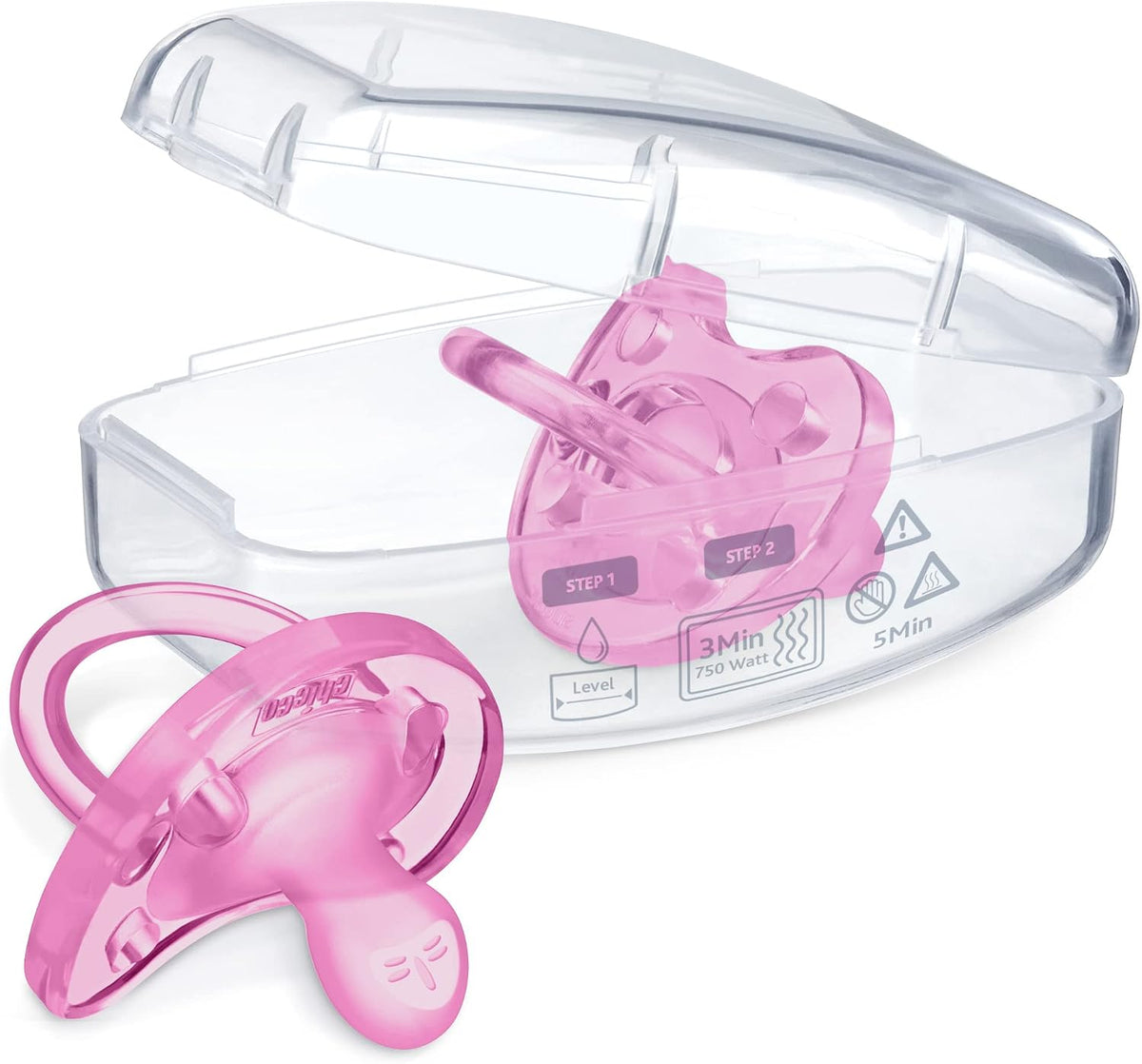 Chicco PhysioForma pacifier with reusable sterilizing case