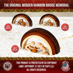 Side profile of Capti Rainbow Bridge cat memorial figurine