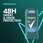 Degree Cool Rush 2.7 Ounce stick back label details