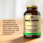 Solgar Milk Thistle 250 count bottle side profile