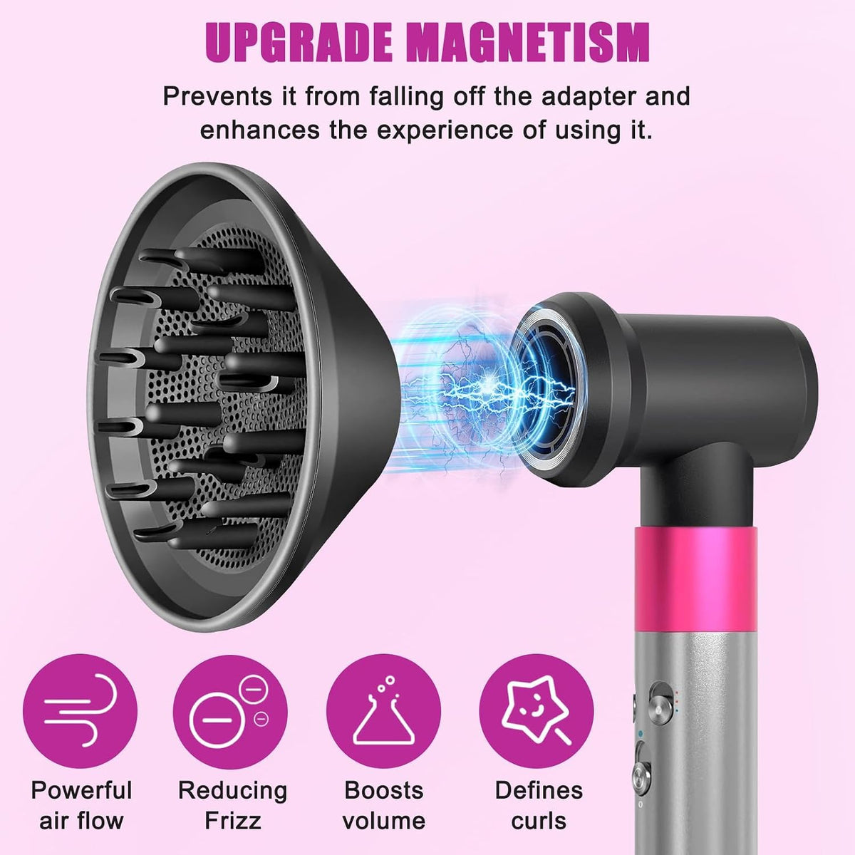 Chuancheng diffuser and concentrator nozzle combination kit in black color