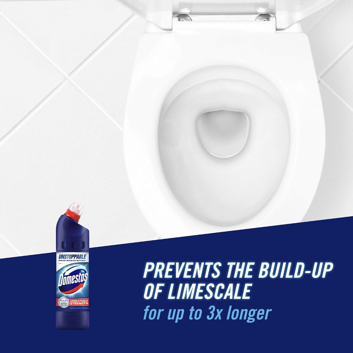 Domestos bleach cap safety mechanism and nozzle detail