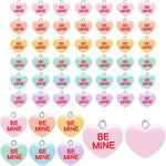 MTLEE Valentine heart charm front view craft supply