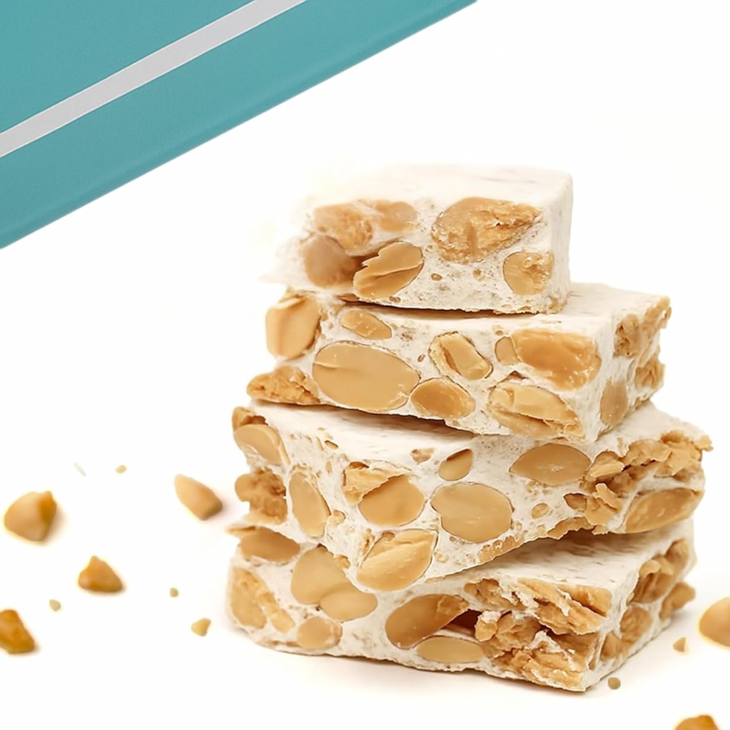 Andy Anand Chocolatier Sugar Free Roasted Almond Soft Nougat Brittle front view of gift box