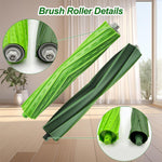 Heqxwl rubber roller brushes green multi-surface extractors