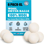 Smart Sheep 6-Pack Wool Dryer Balls front view natural fabric softener