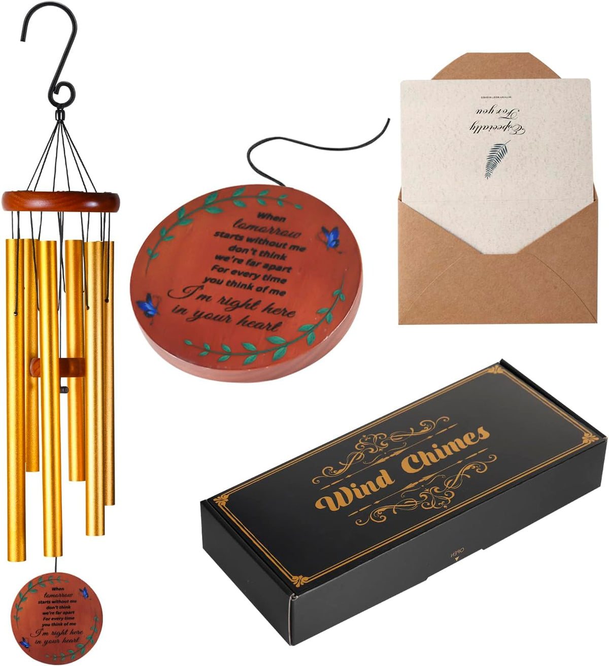 Memorial Wind Chimes, Sympathy Gift for Loss of Loved One, Outdoor Garden | A heartfelt sympathy gift and memorial wind chime with soothing sounds, bringing comfort, peace, and lasting remembrance - Image 11