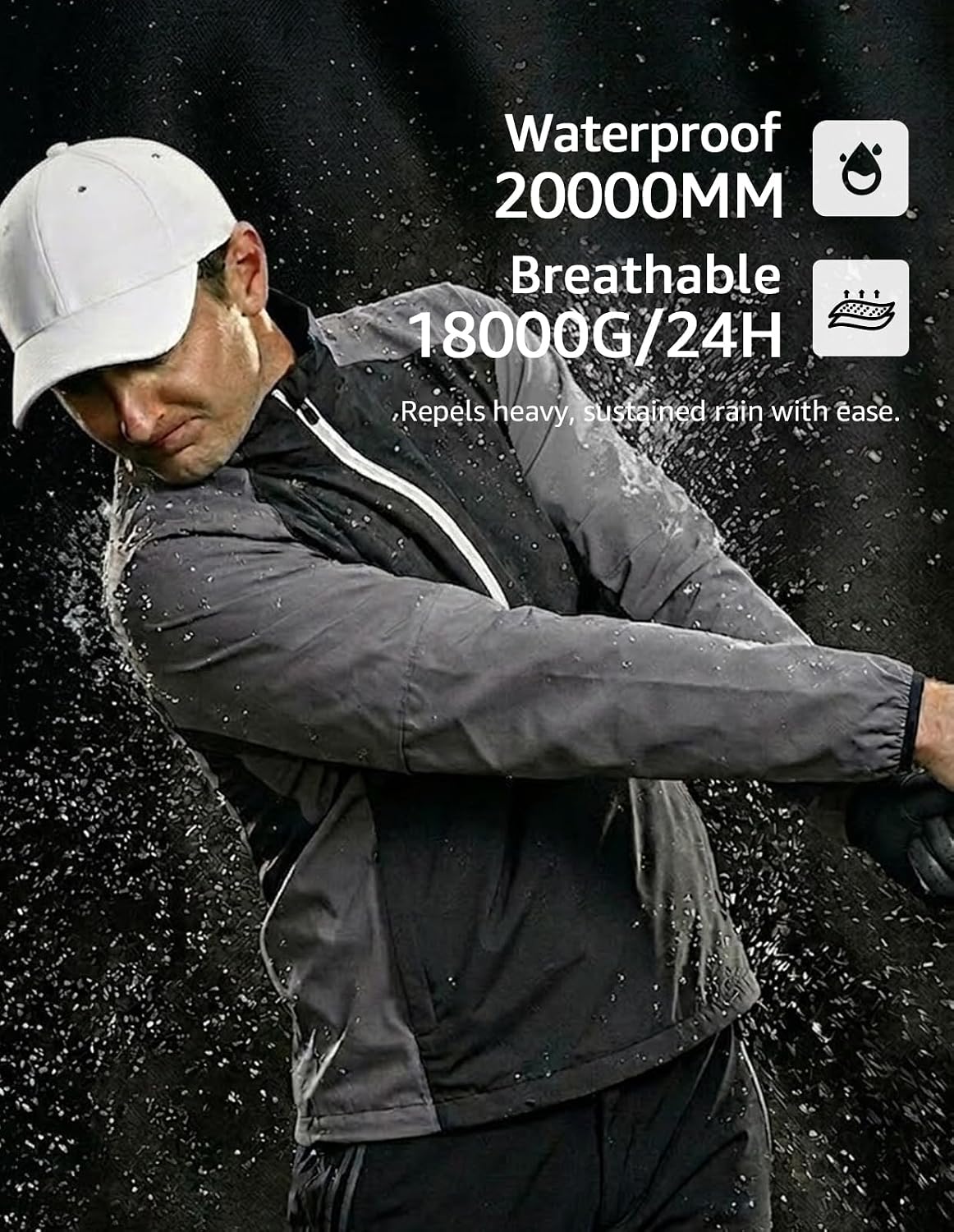 Fit space lightweight rain jacket fabric texture