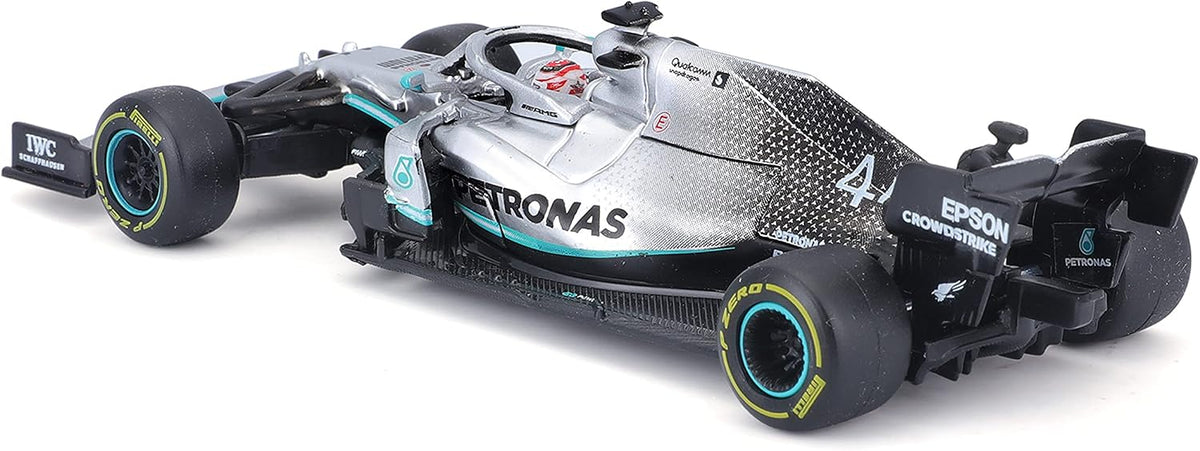 Bburago Lewis Hamilton F1 model car side profile display
