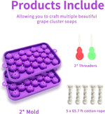 MealFlow Pro purple grape silicone mold trays with rope