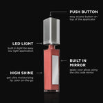 Pure Cosmetics moisturizing lip gloss applicator brush closeup