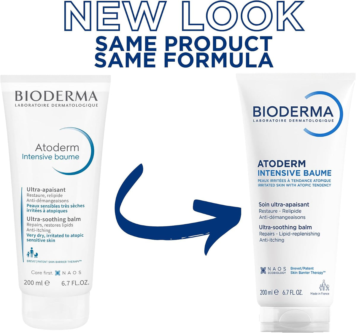 Close up of Bioderma Atoderm Intensive Balm branding on tube