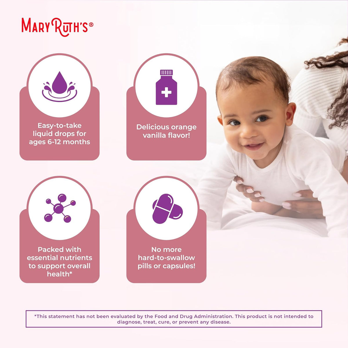 MaryRuth's baby multivitamin liquid dropper being measured