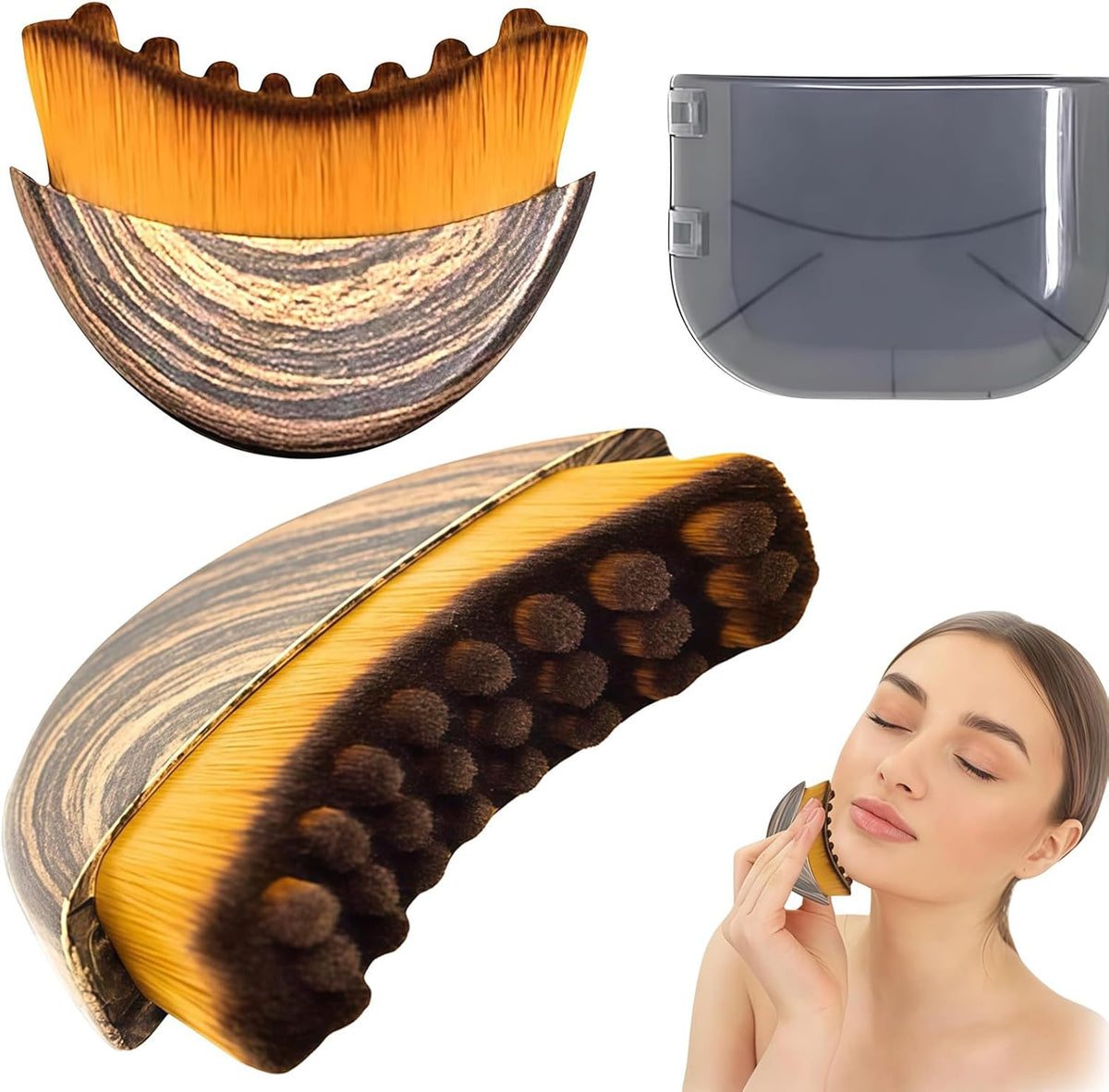 GKOKG Lymphatic Contour Face Brush front view premium facial massager for jawline sculpting