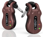 LEKATO wireless guitar system transmitter and receiver front view grain finish