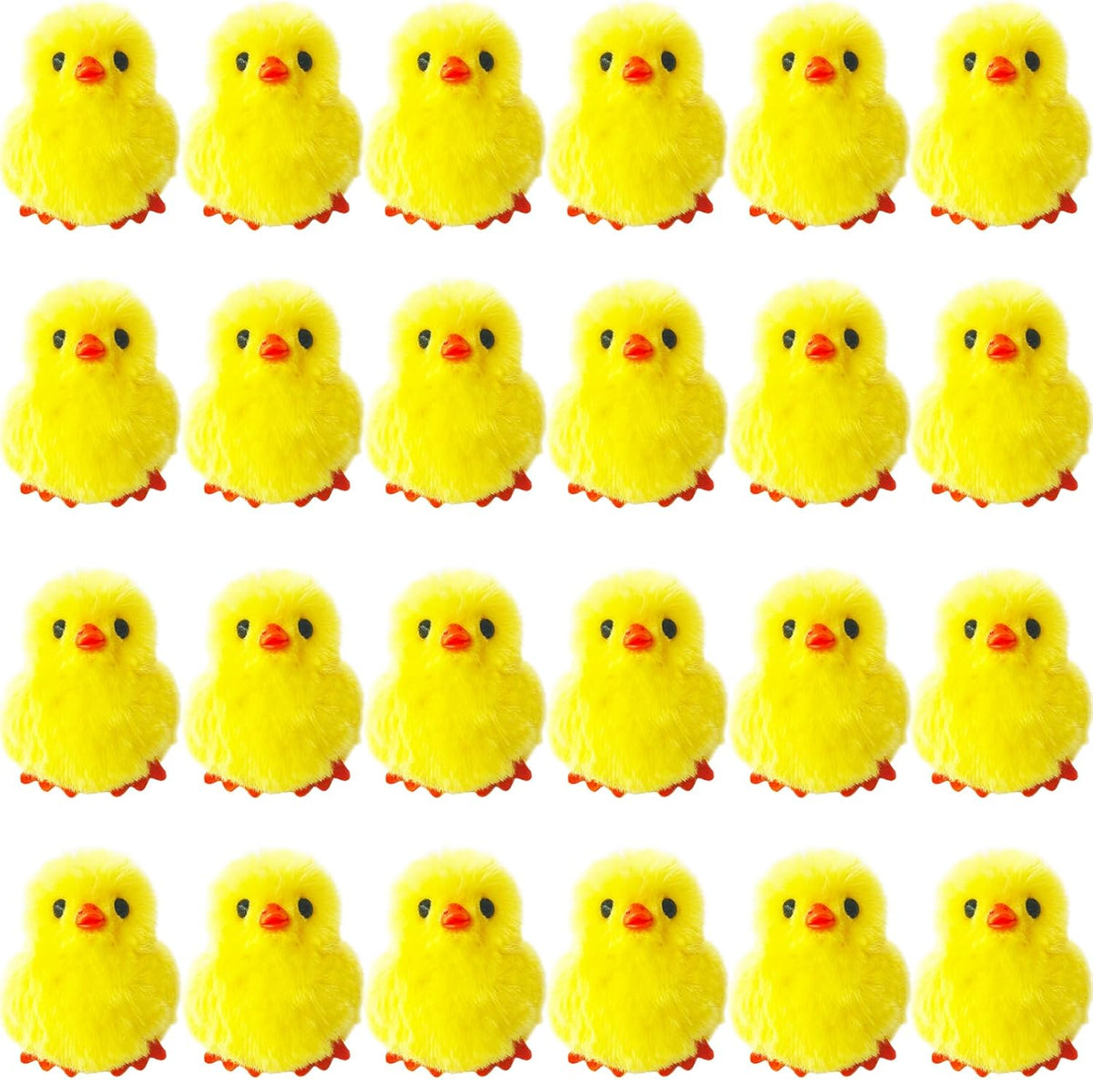 Baaxxango 24 pieces Easter fluffy chicks front view