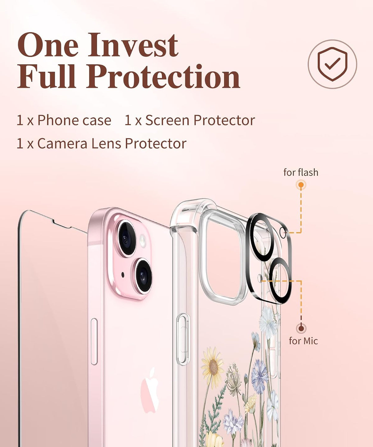 Gviewin phone case vibrant spring packaging bundle with all components