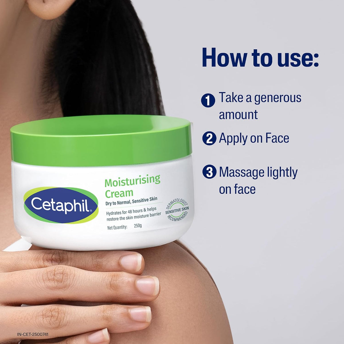 Cetaphil Moisturising Cream for Face & Body,Dry to Normal skin, 250 gm, Paraben & Sulphate free, Niacinamide &Vitamin B5 - Image 9