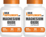 BulkSupplements clean formula magnesium oxide container showing clear capsules