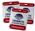 Harris Filters 3x Crystalbrite Filter Pads front view packaging