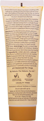 Safe to swallow natural dog toothpaste formula close up packaging