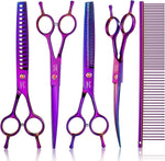 JASON 7" Dog Grooming Scissor - Professional Thinning Shear with 37 Teeth Japanese Stainless Steel Blender Scissors for Dogs, Cats and Other Pets (Thinning, Black) Christmas Gift - Image 9