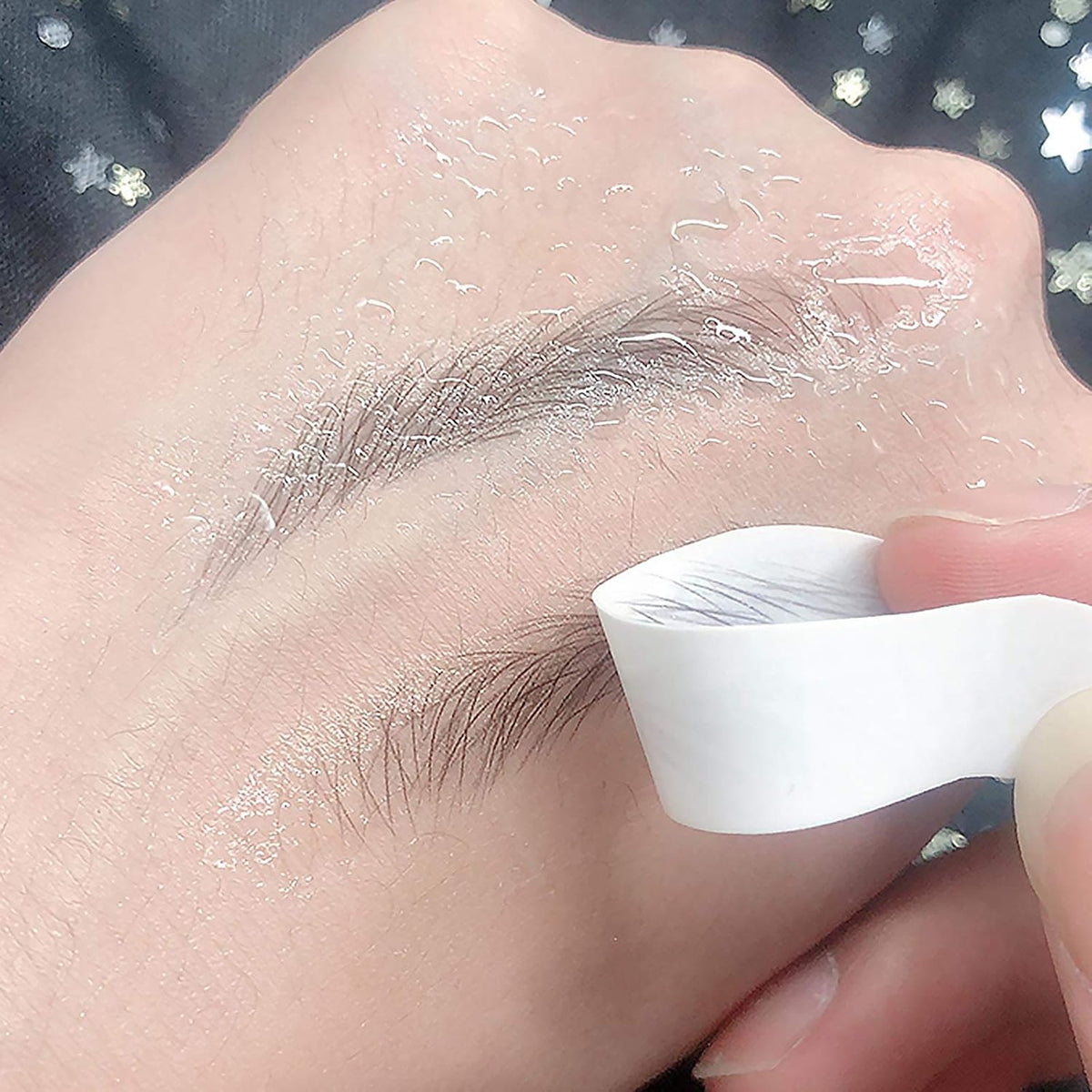 Micro Traders 6D eyebrow stickers showing hair-like detail