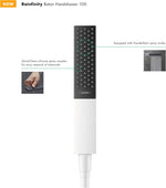 Hansgrohe Rainfinity shower head spray face and nozzle close-up