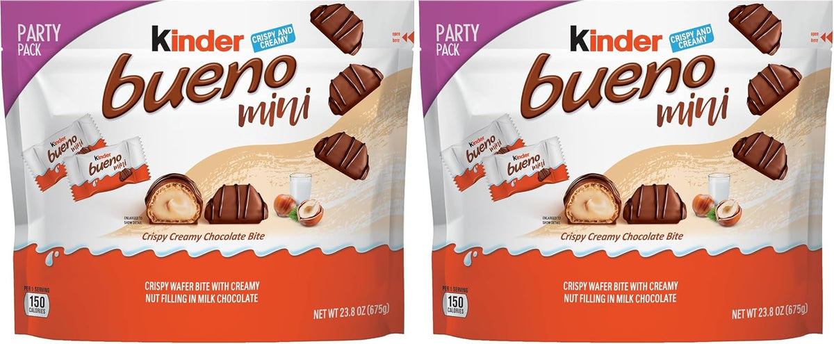 Kinder Bueno Mini Chocolate Bites with Crispy Wafer and Hazelnut Cream, Individually Wrapped, Party Pack, 23.8 oz - Image 12