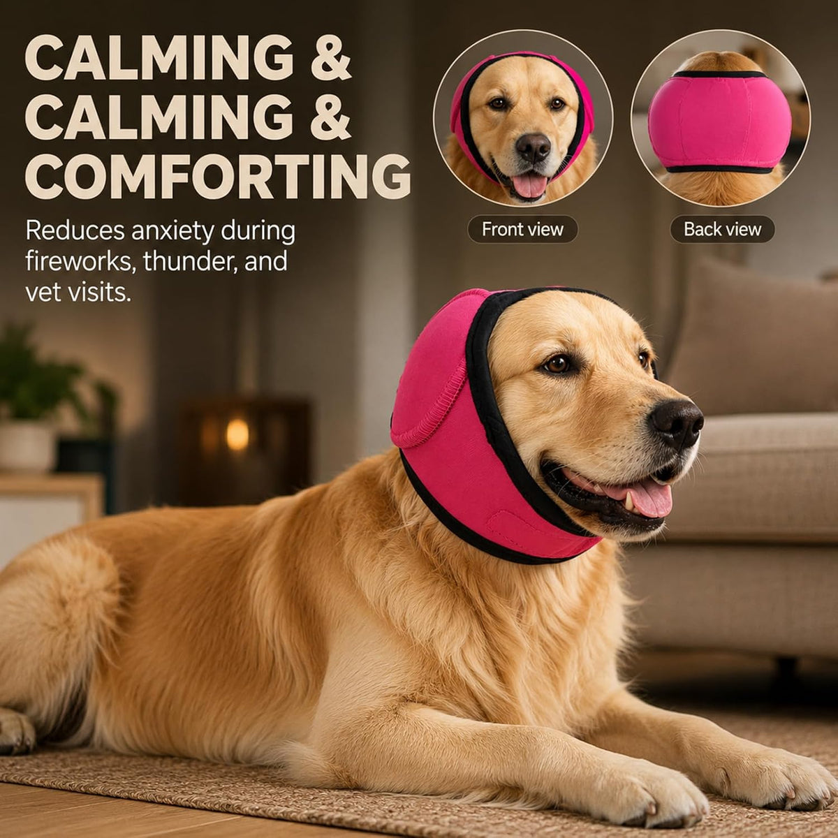 Yetary pet ear protector fabric close up view displaying sound insulation layers.
