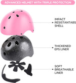 DaCool adjustable pink kids bike helmet