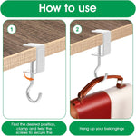 Cobee table purse hanger screw clamp detail