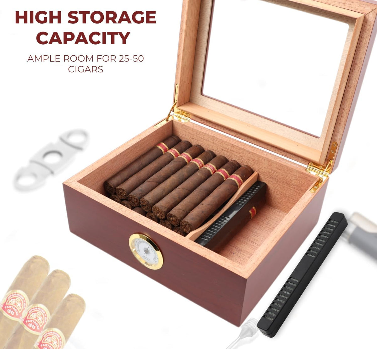 Scratch Resistant Felt Lined Bottom Base Of Mantello Humidor