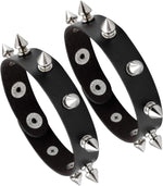 MILAKOO gothic leather bracelet worn on wrist