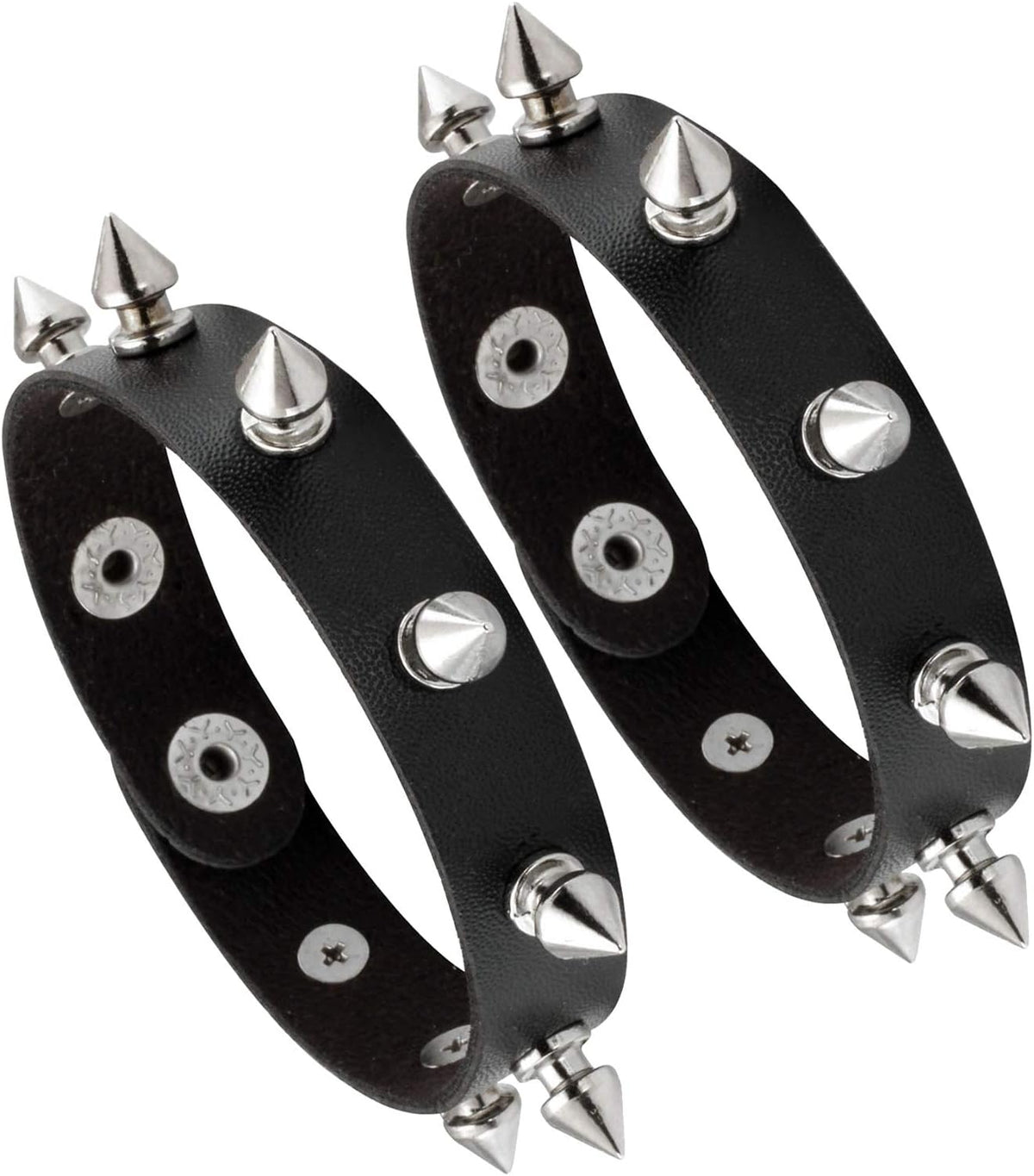 MILAKOO gothic leather bracelet worn on wrist