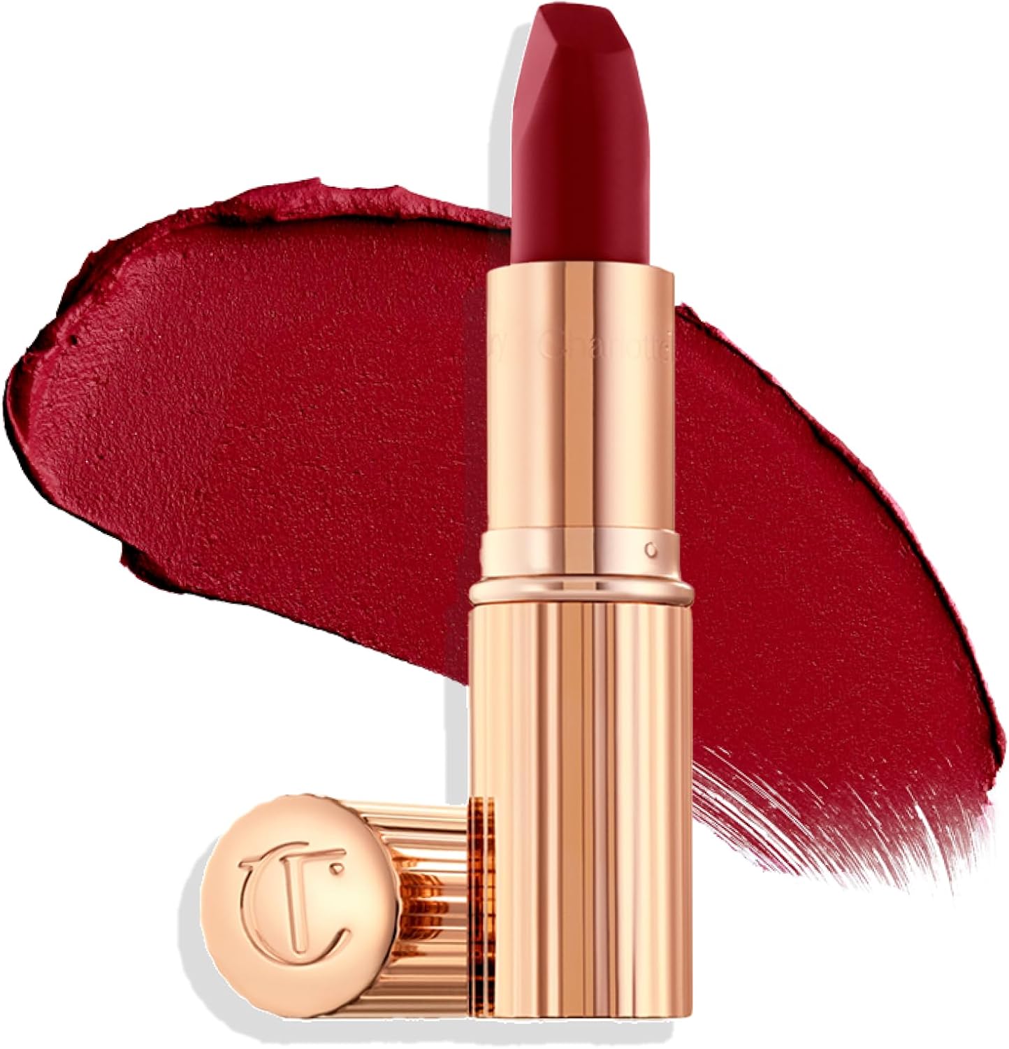 Charlotte Tilbury Matte Revolution Lipstick in front view packaging