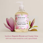 Deep Steep hand wash back label ingredients and directions view