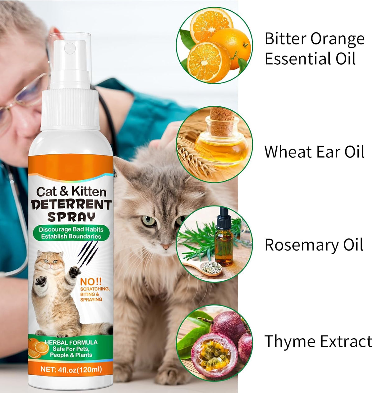 Packaging layout of cat behavior training spray 2-pack