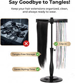 Lightmay hair extension holder showing comb disc teeth