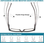 Fadbon computer eyewear black frame stack