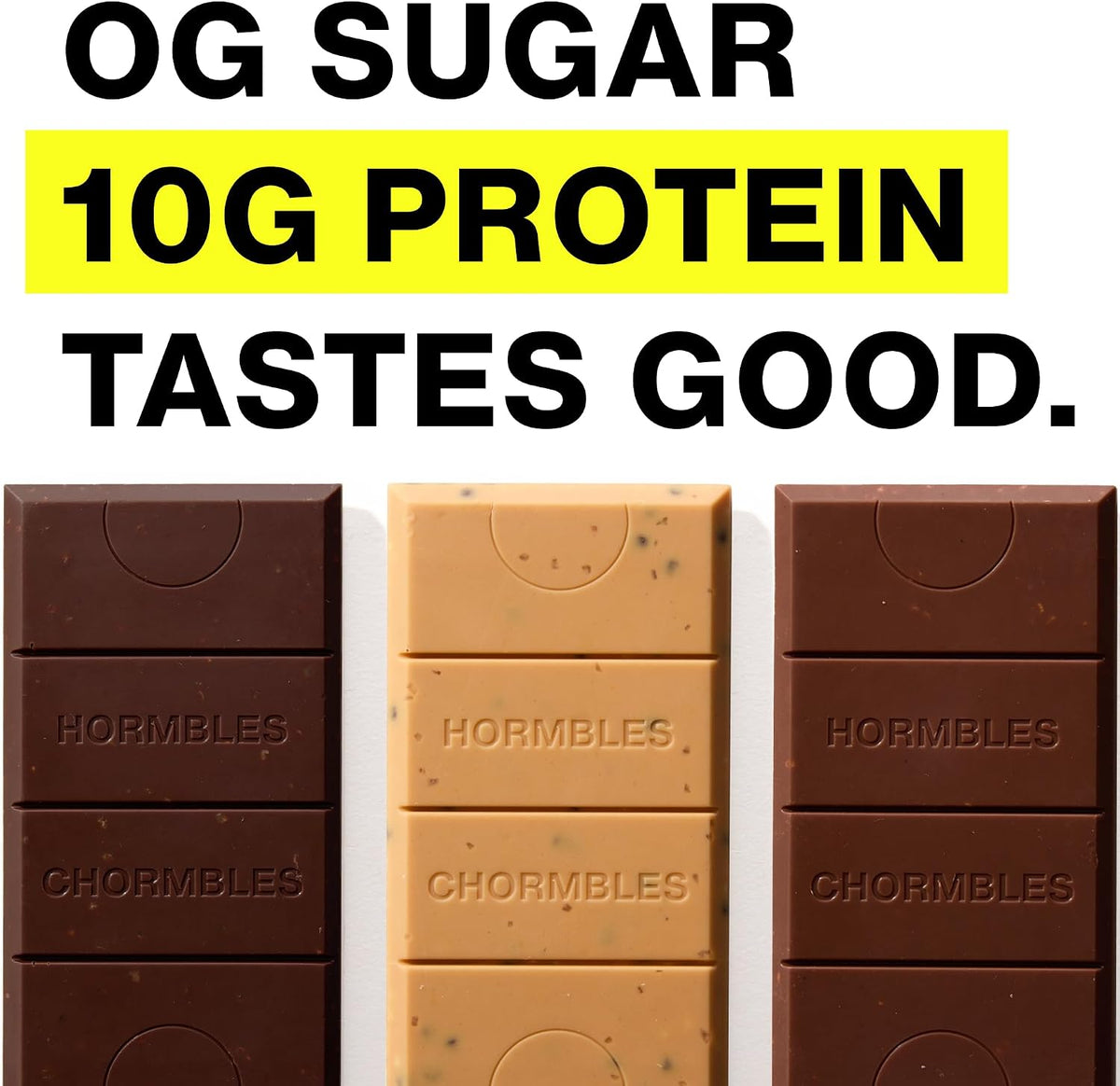 Authentic USA imported protein candy bars with ten grams of protein and zero sugar.