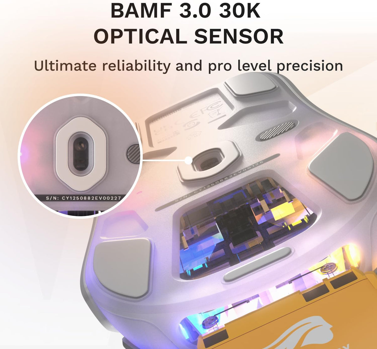 Glorious Model D3 mouse with InfinitePlay battery system