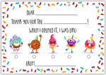 Honeyplum Kids Thank You Postcards front view set of 25 cards