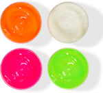 Four jars of Speedball glowing textile screen printing ink