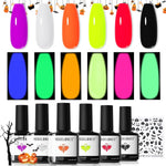modelones Fall Gel Nail Polish Set 6 Colors, Nude Brown Burgundy - Image 13