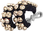 Dancing Bells Anklet Ghungroo with Colored Cushion Pad 2 Line with (20+20) Bells Best for Indian Classical Dance, Brass Ankle Bells, Blue - Image 10
